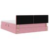 vidaXL Opbergbed met LED met matras met LED Roze 180 x 200 cm Fluweel