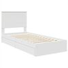 vidaXL Opslag bed met hoofdeinde met lade Wit 90 x 200 cm Bewerkt hout