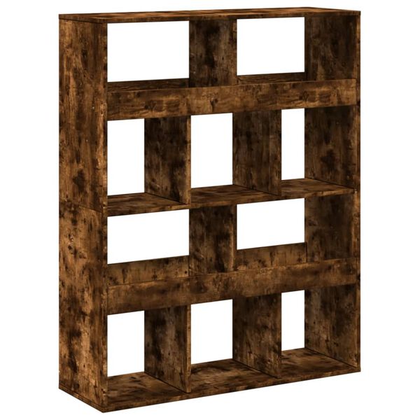 vidaXL Boekenkast 100x33x125,5 cm bewerkt hout gerookt eikenkleurig