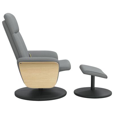 vidaXL Voetenbank 51x41x40 cm stof donkergrijs, voetenbankje, poef, hocker poef, voetensteun, kruk, stoffen voetenbank, houten voetenbank, poef wit