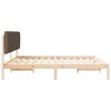 vidaXL Bedframe met Gevoerd Hoofdgedeelte Taupe 200 x 200 cm