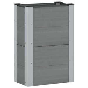 vidaXL Verhoogde plantenbak Grijs 50 x 30 x 72 cm WPC en Aluminium