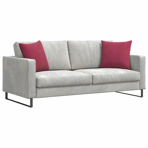 vidaXL Sofa Kussens 2 stuks Wijnrood 45 x 45 cm Cordstof