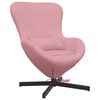 vidaXL Eivormige stoel Roze 63 x 73 x 90 cm Fluweel