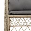 vidaXL 5-delige Tuinset met kussens poly rattan gemengd beige