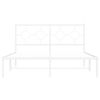 vidaXL Bedframe met hoofdbord metaal wit 135x190 cm