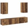 vidaXL Tv-meubelset 4 st Oud Hout Bewerkt hout