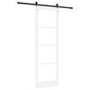 vidaXL Schuifdeur Wit 78 x 232 cm Massief grenenhout en glas