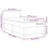 vidaXL LED Box Spring Bed Donkergrijs en Wit 90 x 200 cm Katoen Stof