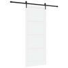 vidaXL Schuifdeur ORKDAL 93 x 232 cm Bewerkt hout Wit en zwart