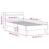 vidaXL Bedframe met hoofdbord en LED gerookt eikenkleurig 90x200 cm
