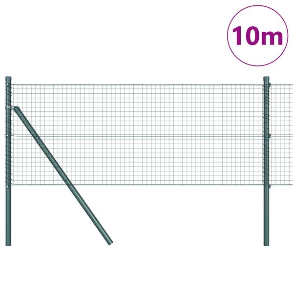 vidaXL Afrasteringspaal Groen 10 x 0,4 m (25 x 25 mm gaas)