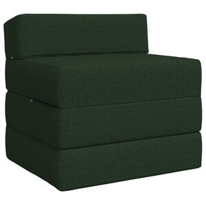 vidaXL Vouwbare Bankbed Donkergroen 200 x 70 x 15 cm Stof