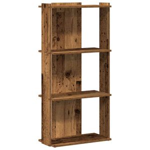 vidaXL Boekenkast 3-laags 60x30x120 cm bewerkt hout oud houtkleur