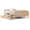 vidaXL Bedframe zonder matras massief grenenhout 135x190 cm