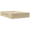 vidaXL Bedframe zonder matras hout sonoma eikenkleurig 140x190 cm