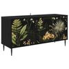 vidaXL Tv-meubel RHENEN 102 x 33 x 51 cm Zwart eiken Bewerkt hout