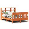vidaXL Bed met matras massief grenenhout wasbruin 140x190 cm