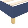 vidaXL Boxspring met matras stof blauw 90x190 cm