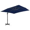 vidaXL Zweefparasol met aluminium paal 3x3 m azuurblauw