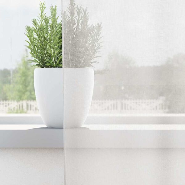 vidaXL Gordijnen voile met roedezakken 2 st wit