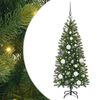 vidaXL Kunstkerstboom met 150 LED met standaard Groen 120 cm PE en PVC