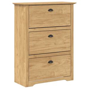 vidaXL Schoenenrek BODO 80 x 35 x 118 cm Bewerkt hout Honingbruin