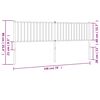 vidaXL Vervangend hoofdbord metaal zwart 193 cm