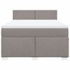 vidaXL Boxspring met matras stof taupe 140x190 cm