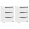 vidaXL Nachtkastjes 2 st 40x35x62,5 cm bewerkt hout wit