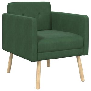 vidaXL Accentstoel Jungle Groen Ribstof