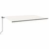 vidaXL Luifel handmatig uittrekbaar 500x350 cm cr&egrave;mekleurig