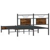 vidaXL Bedframe zonder matras hout gerookt eikenkleurig 137x190 cm