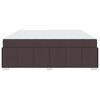 vidaXL Bedframe met matras Donkerbruin 200 x 200 cm Stof