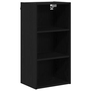 vidaXL Hangkast met opslag Zwart Eiken 40 x 29,5 x 80 cm Bewerkt hout