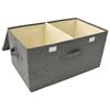 vidaXL Opbergbox 50x30x25 cm stof antracietkleurig