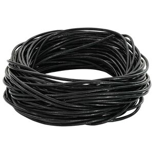 vidaXL Leren Koord 1 Zwart &Oslash;1 mm x 5 m Leer