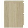 vidaXL Nachtkastje 30x30x40 cm bewerkt hout sonoma eikenkleurig