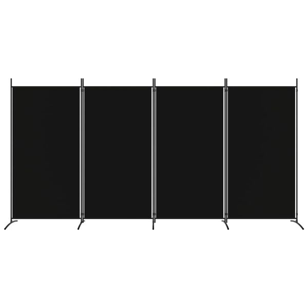 vidaXL Kamerscherm met 4 panelen 346x180 cm stof zwart