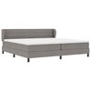 vidaXL Boxspringbed met matras met hoofdeinde Taupe 200 x 200 cm Stof