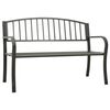vidaXL Tuinbank 120 cm staal grijs