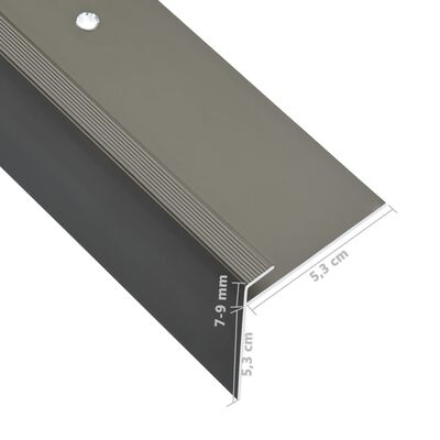 vidaXL Trapneuzen F-vormig 15 st 134 cm aluminium bruin