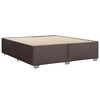 vidaXL Boxspring met matras stof donkerbruin 180x200 cm