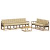 vidaXL Buiten bankenset 8 st Wit en Beige