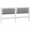 vidaXL Hoofdbord Anders Wit en lichtgrijs 180 cm Massief grenenhout