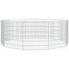 vidaXL Dierenverblijf 10 panelen 54x60 cm gegalvaniseerd ijzer