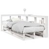vidaXL Bed met boekenkast zonder matras grenenhout wit 75x190 cm