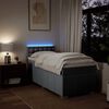 vidaXL Boxspring met matras stof lichtgrijs 90x190 cm