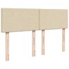 vidaXL Boxspring met matras stof cr&egrave;mekleurig 140x200 cm