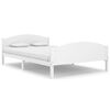 vidaXL Bedframe massief grenenhout wit 160x200 cm
